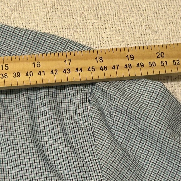 Chaps Easy Care Button-Up Shirt Men's Size L Maroon Blue Long Sleeve - Picture 10 of 16